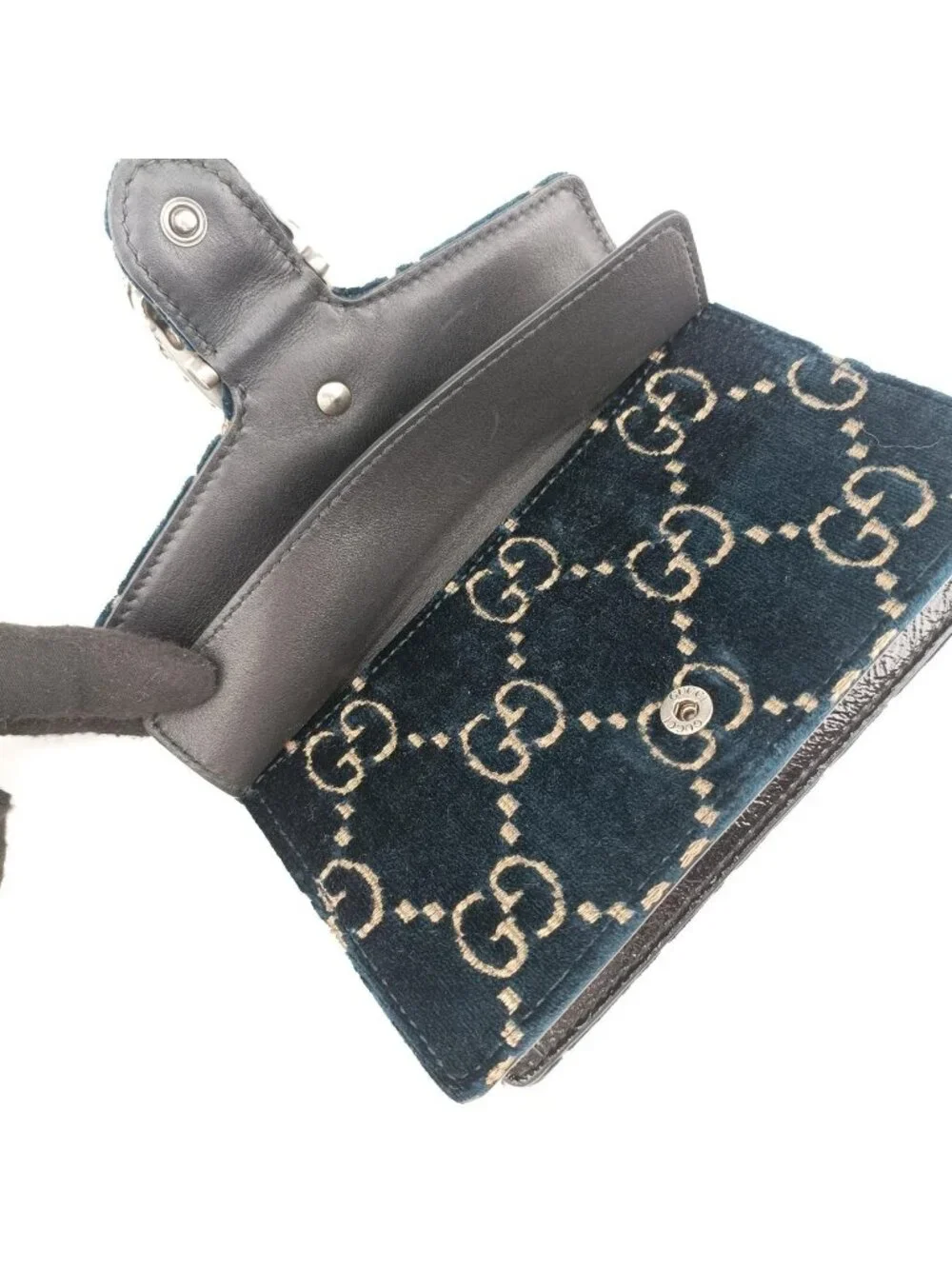 Gucci Dionysus Navy Velour Shoulder Bag